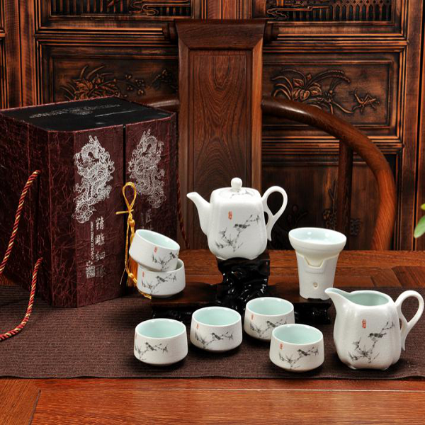 茶具套装随手礼 定制logo 雪花有茶具套装 活动促销 商务礼品